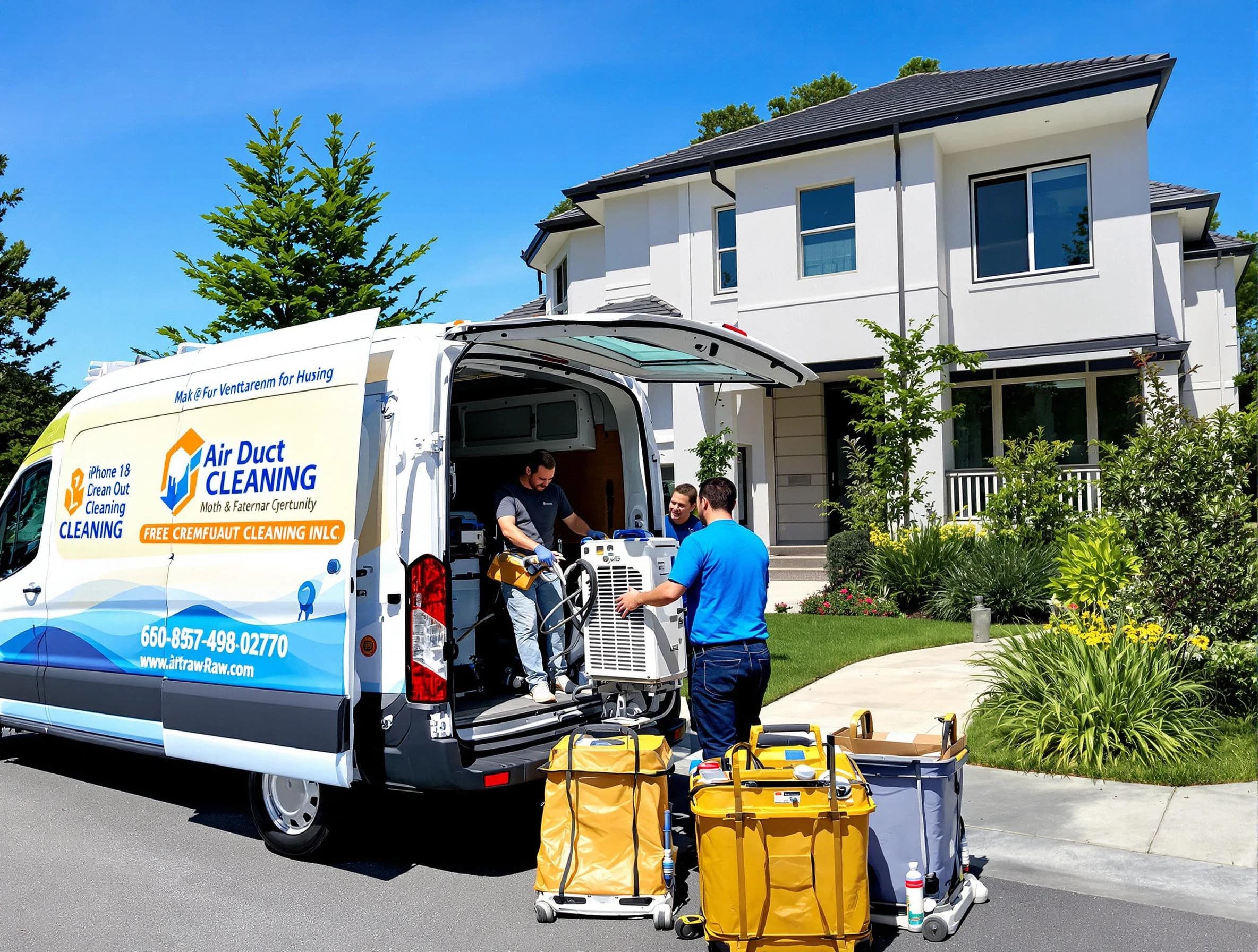 Fontana Air Duct Cleaning technician performing professional air duct cleaning in Fontana