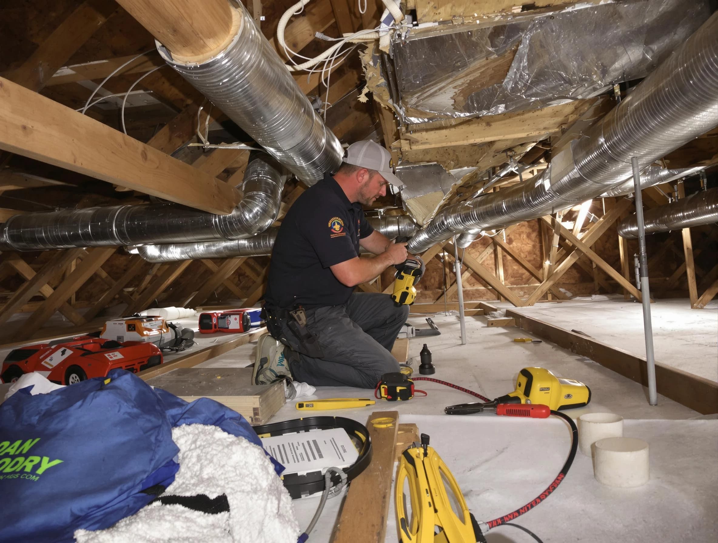 Professional air duct repair by Fontana Air Duct Cleaning in Fontana
