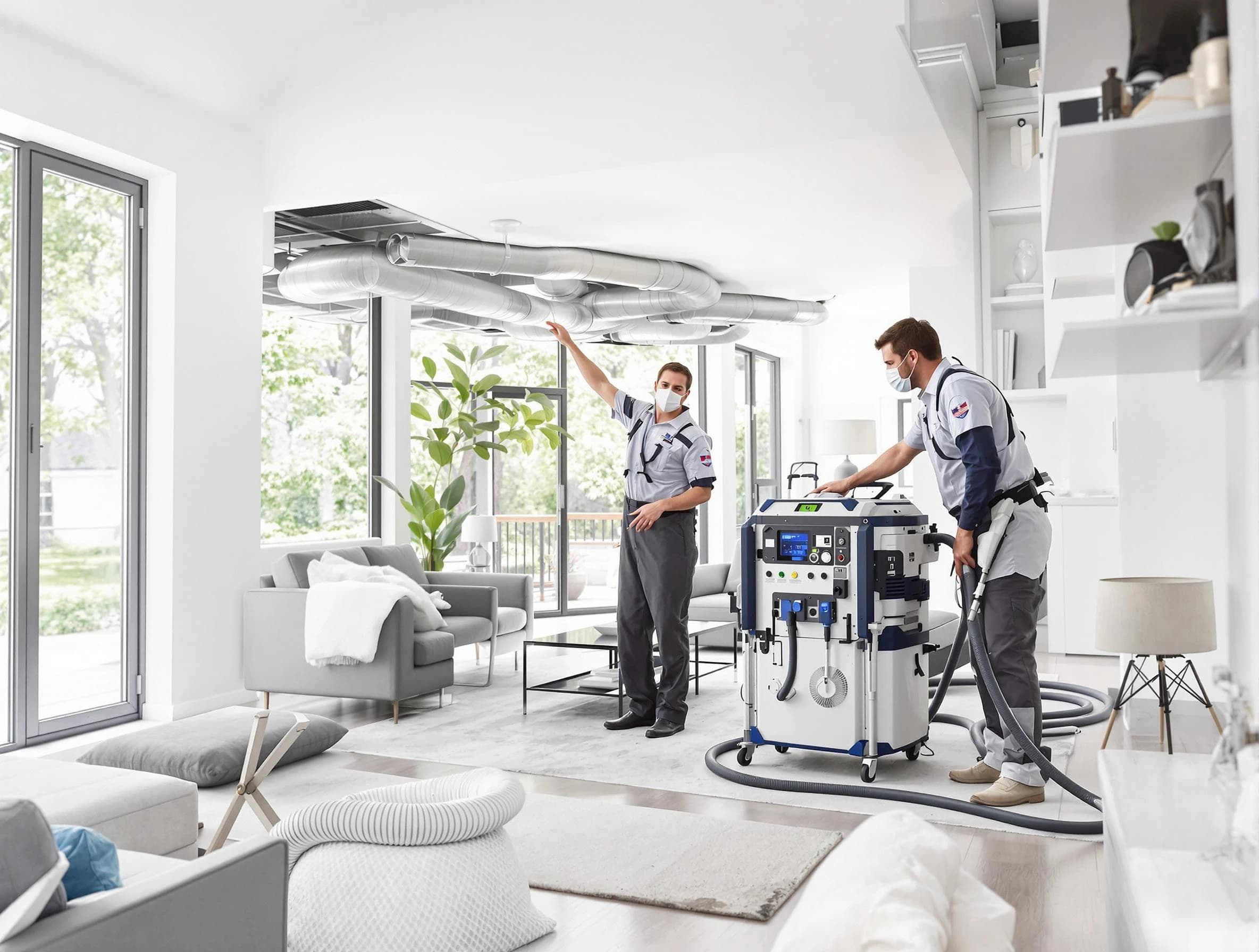 Fontana Air Duct Cleaning professional conducting pure air duct cleaning with state-of-the-art equipment in Fontana