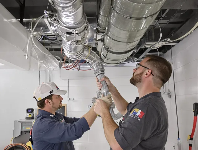 Fontana Air Duct Cleaning technician performing thorough AC duct cleaning in Fontana