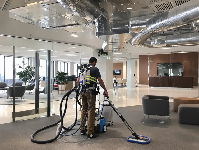 Commercial duct cleaning service by Fontana Air Duct Cleaning in Fontana